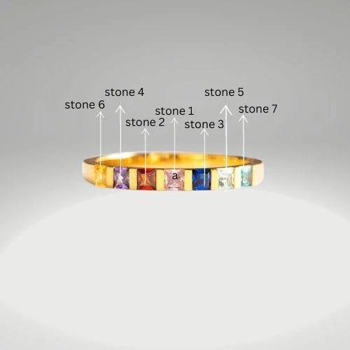 Silver or Gold Baguette Birthstone Ring - Elegant Jewelry Gift - Image 6