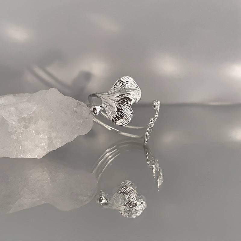 Ginkgo Leaf Open Ring - Image 3