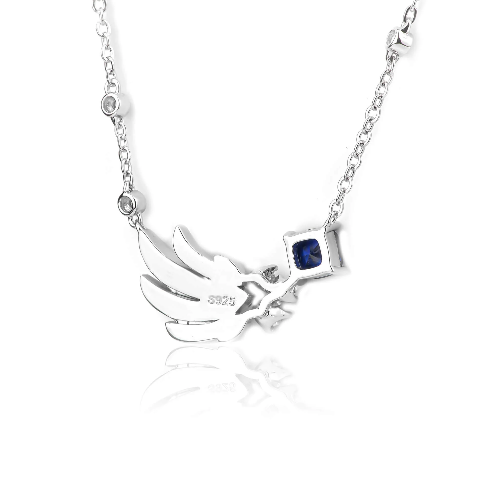 Lab Grown Gemstone Exquisite Wing Feathers Necklace - Image 5