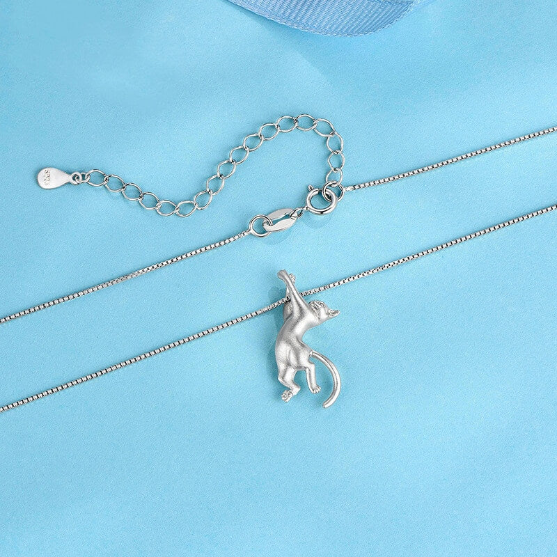 Mischievous Cat Pendant Necklace - Image 3
