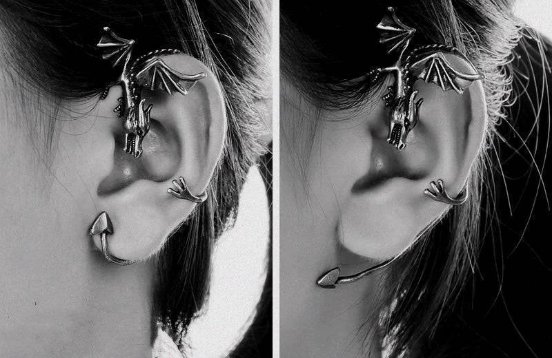 No Piercing Dragon Cuff Gothic Earring - Image 5