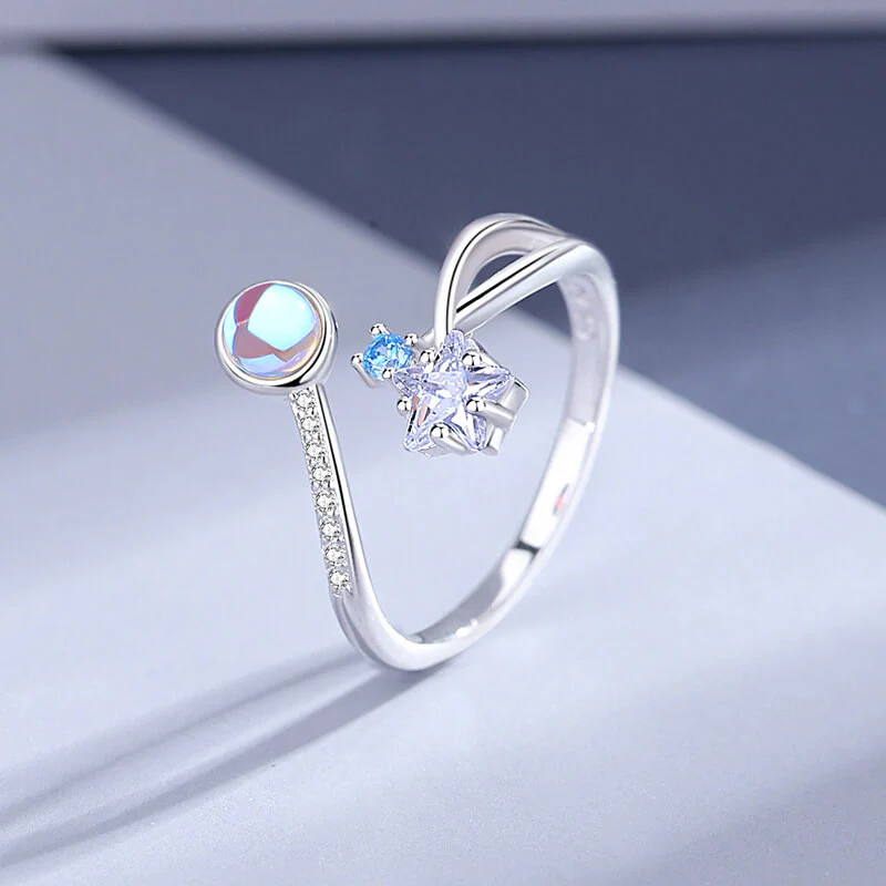 Shimmering Starlight CZ Couple Rings - Image 3