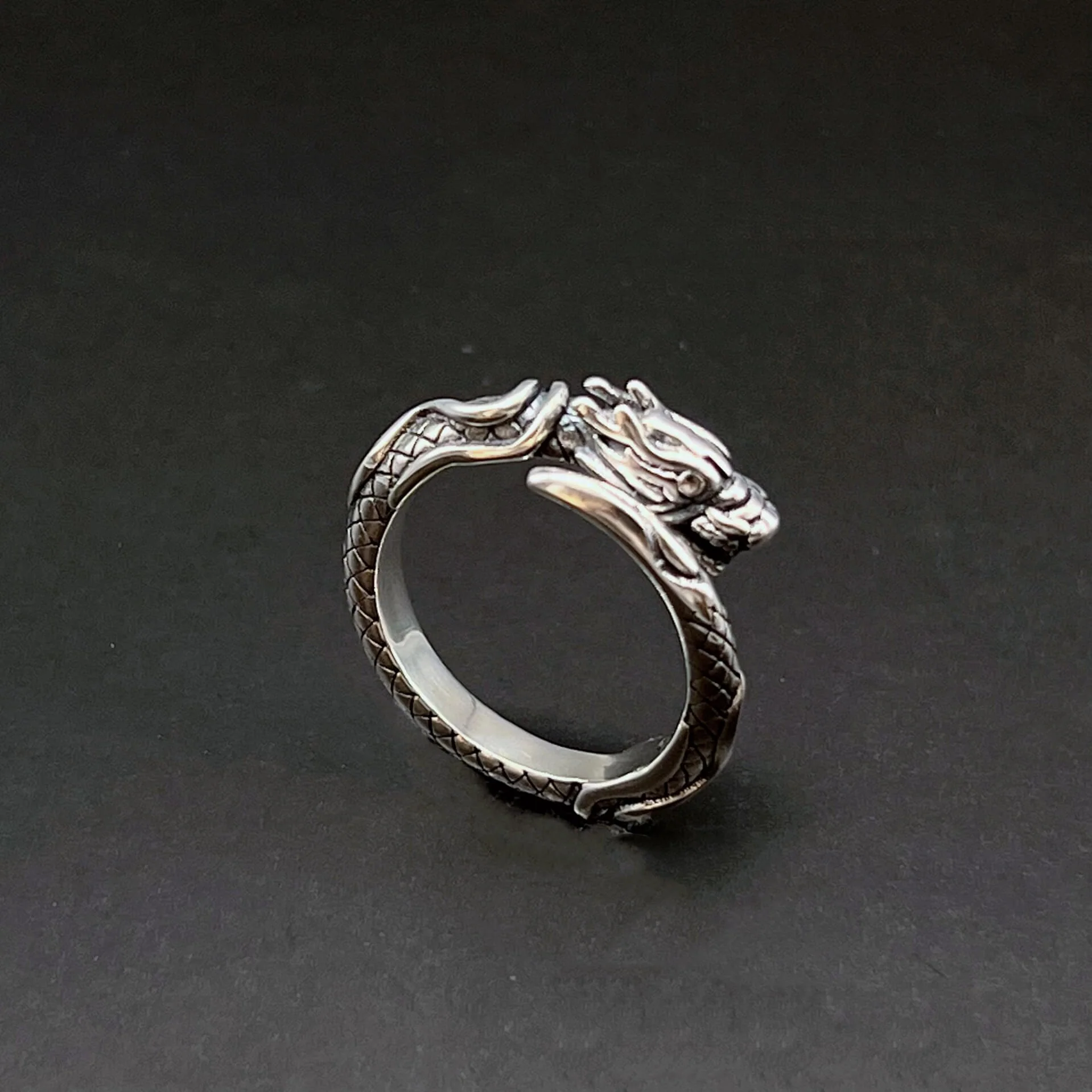 Vintage Distressed Dragon Ring - Image 3