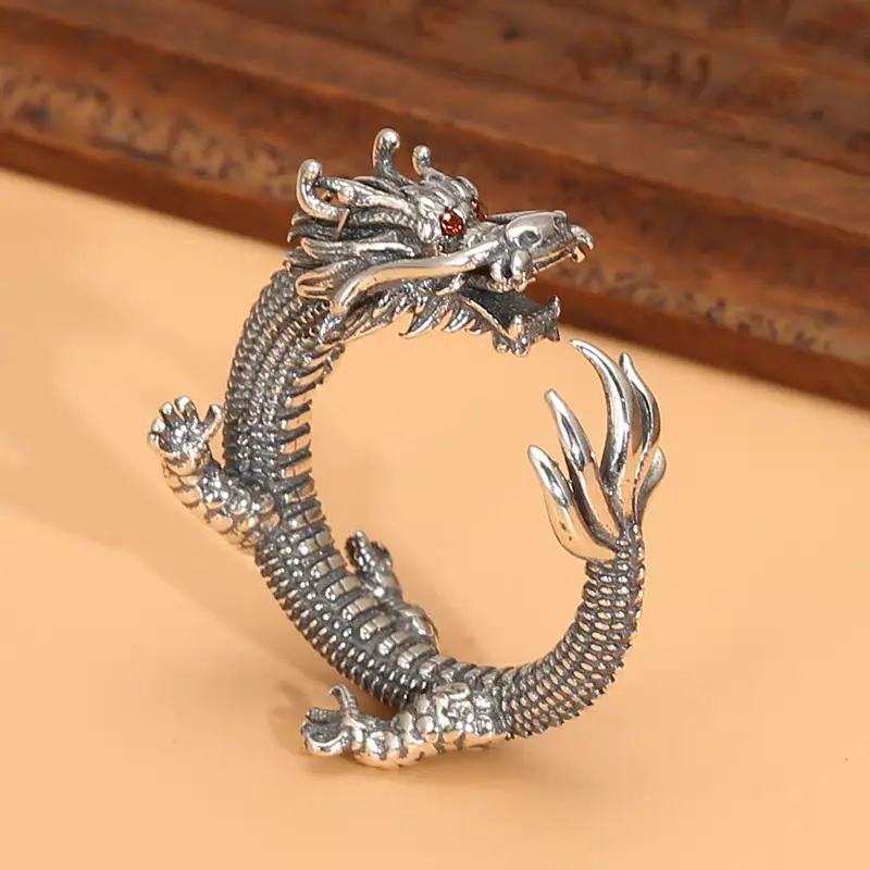 Vintage Open Dragon Ring - Image 3