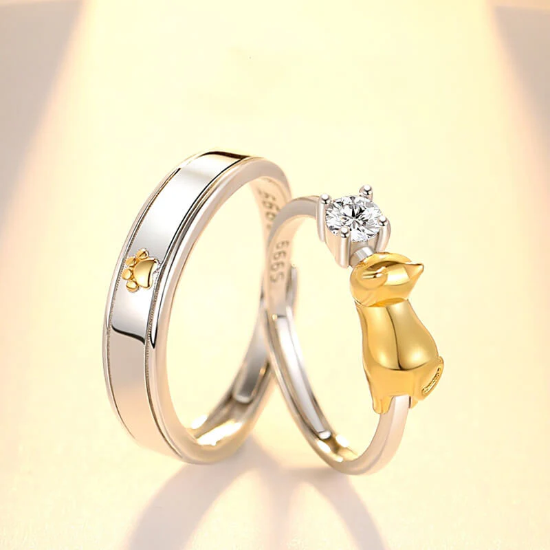 Adorable Kitten & Paw Matching Rings - Image 3