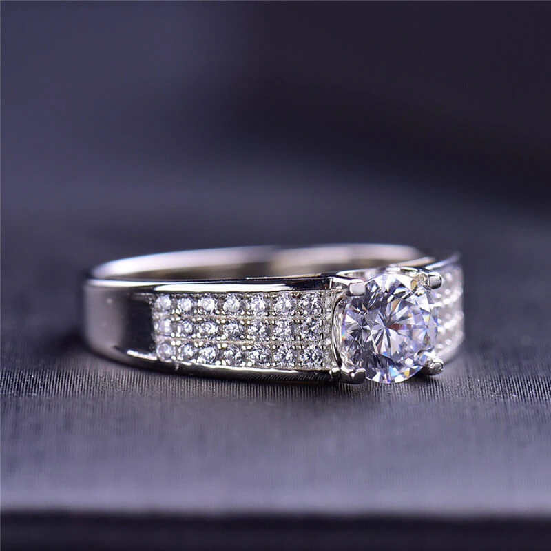 Certified Moissanite Men's Classic Band - Image 3