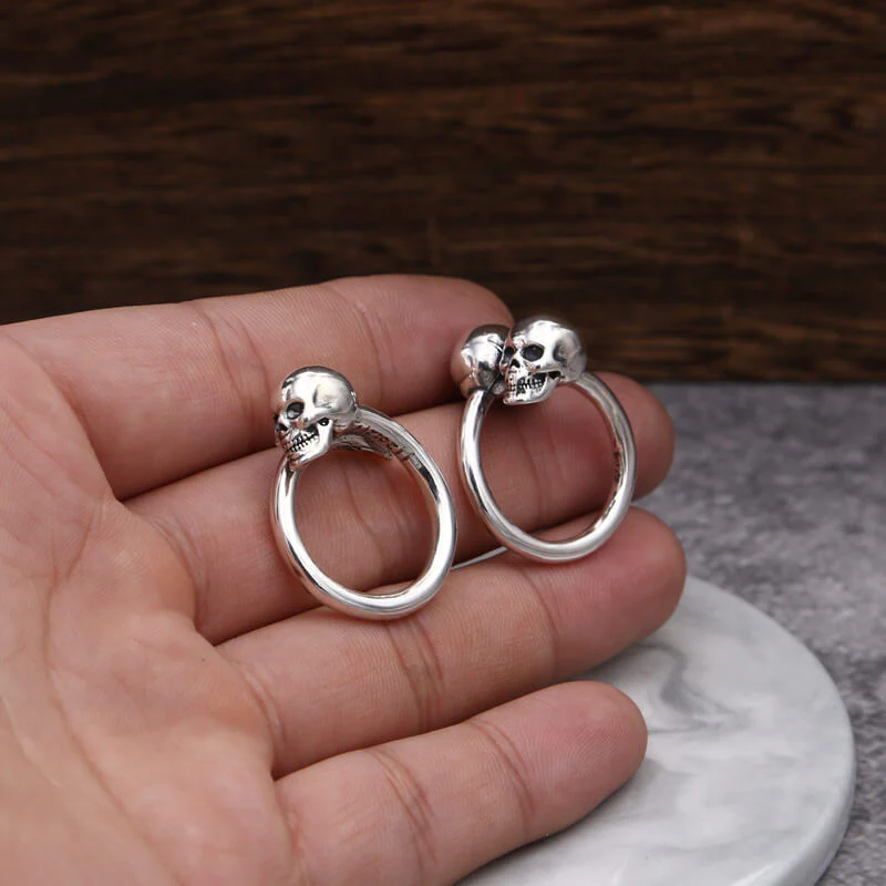 Silver Skull Ring - Single or Double Head - Image 4