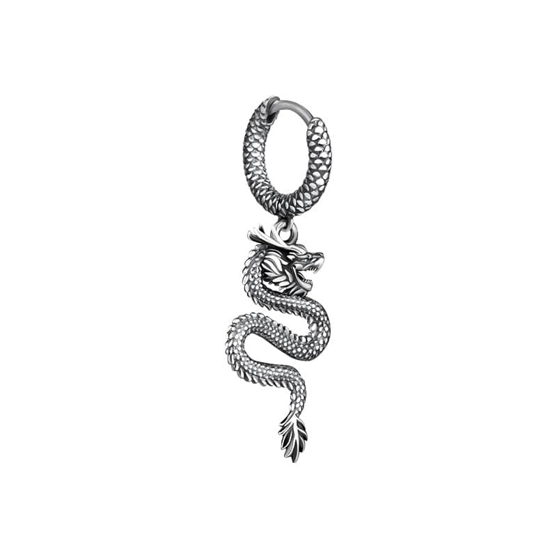 Chinese Dragon Unisex Drop Earrings - Image 5