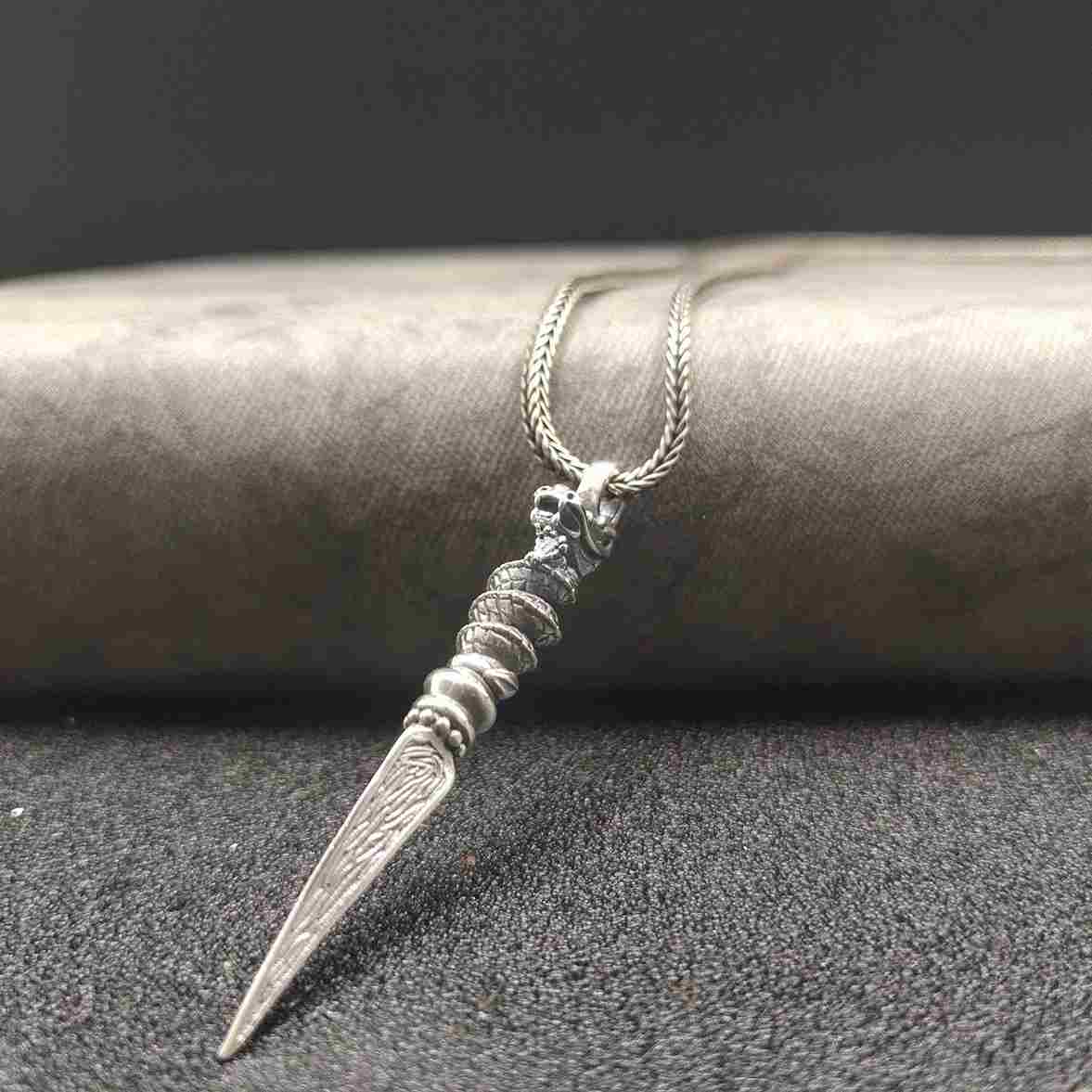 Dragon Head Subdues the Demon Pestle Pendant Necklace - Image 4