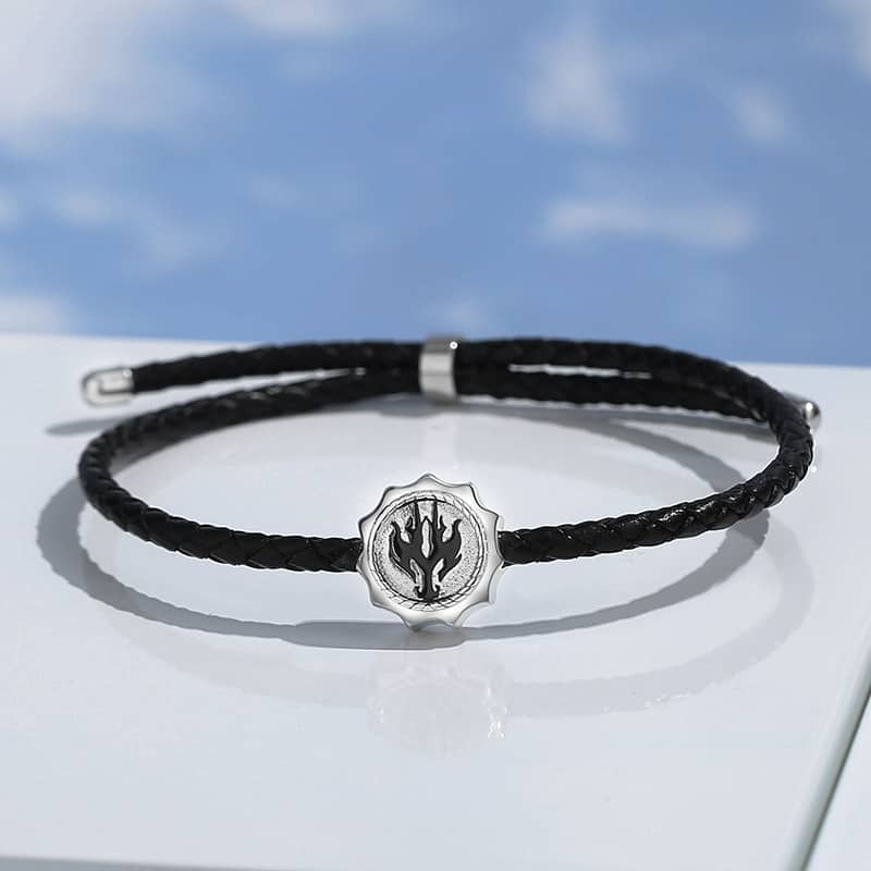 Dragon Soaring Silver Pendant Necklace and Bracelet Set - Image 3