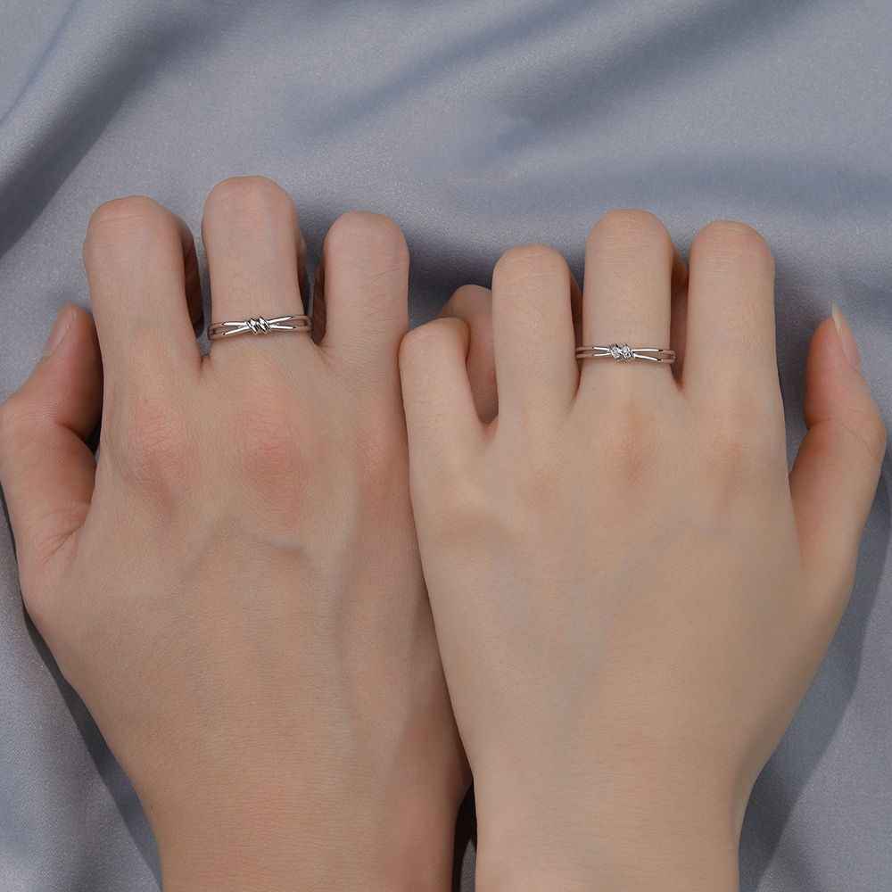 Engagement Rings for Couples - Lover's Knot Ring - Image 6