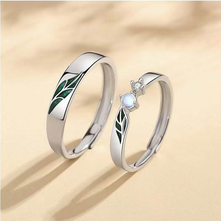 First Awakening of Love Moonstone Matching Rings - Image 5