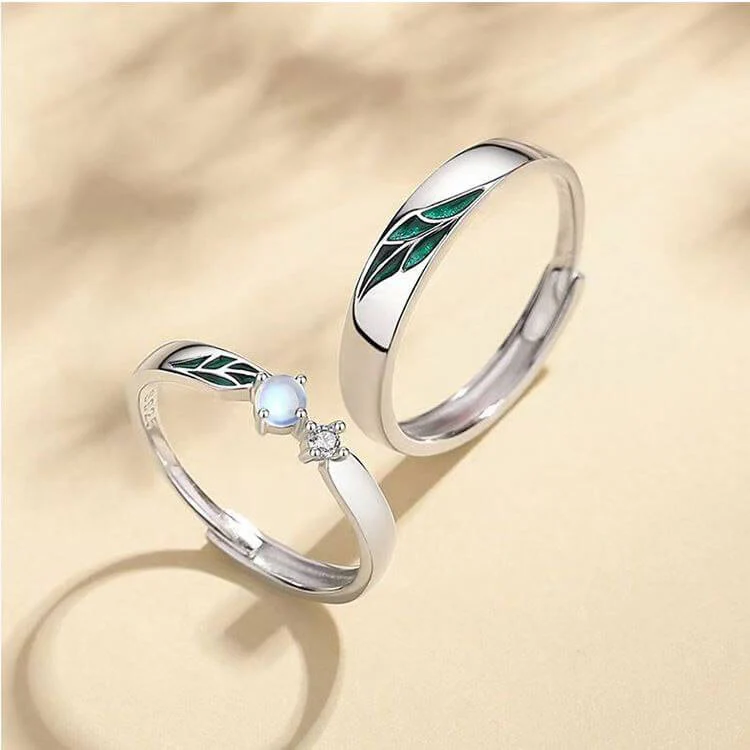 First Awakening of Love Moonstone Matching Rings - Image 6