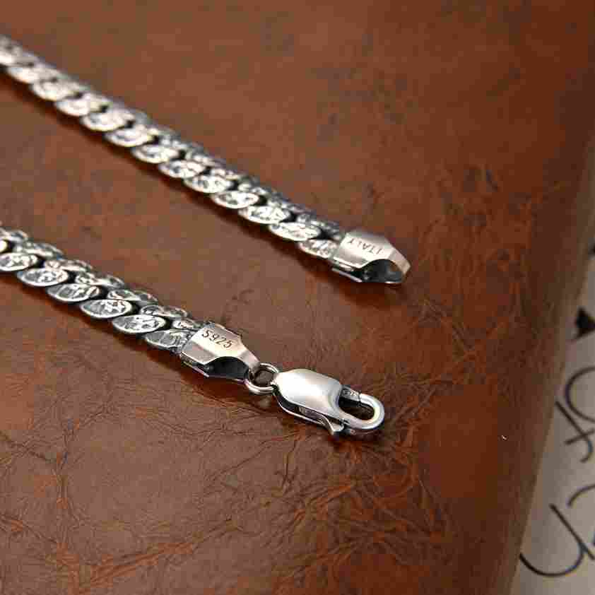 Hammered Flat Snake Bone Bracelet - Image 4