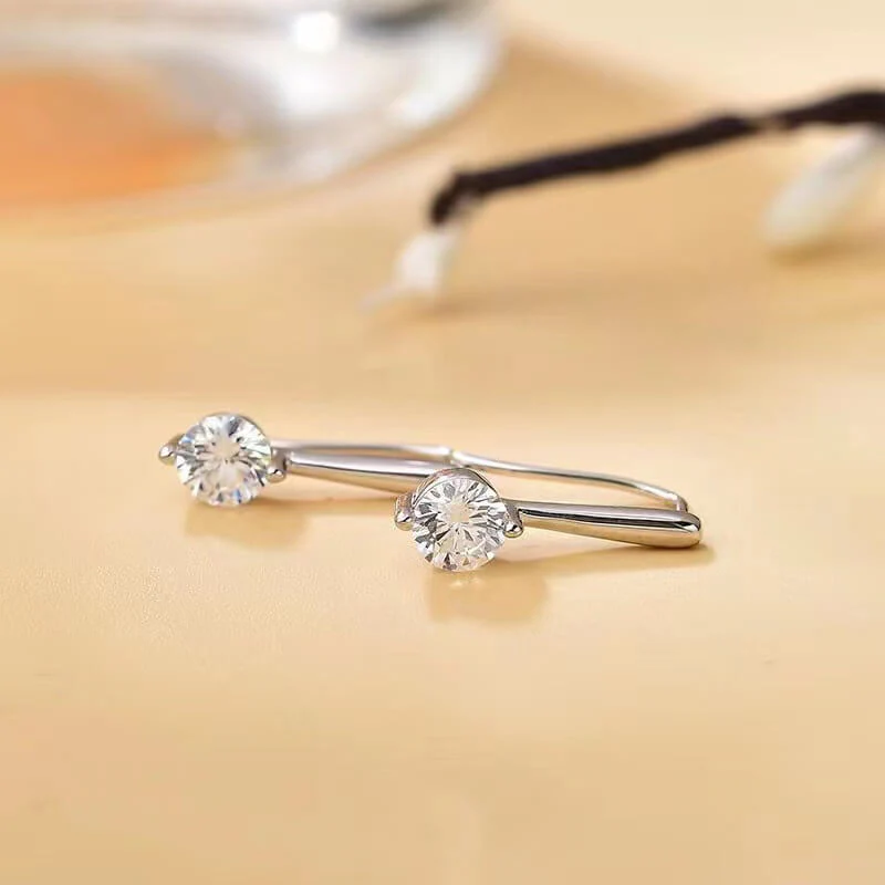 High Heel Moissanite Dangle Earrings - Image 3