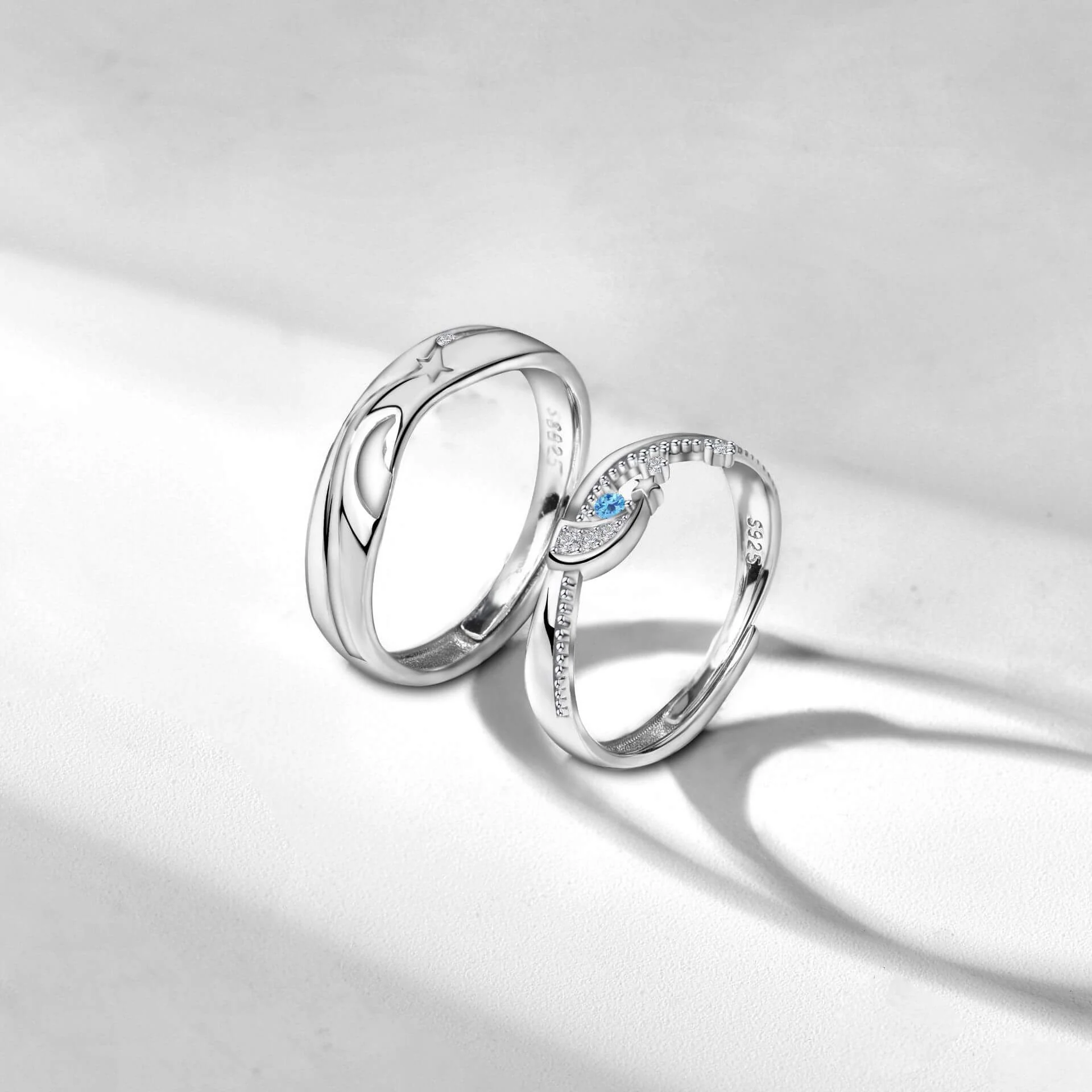 Never Apart Moon & Stars Matching Rings - Image 4