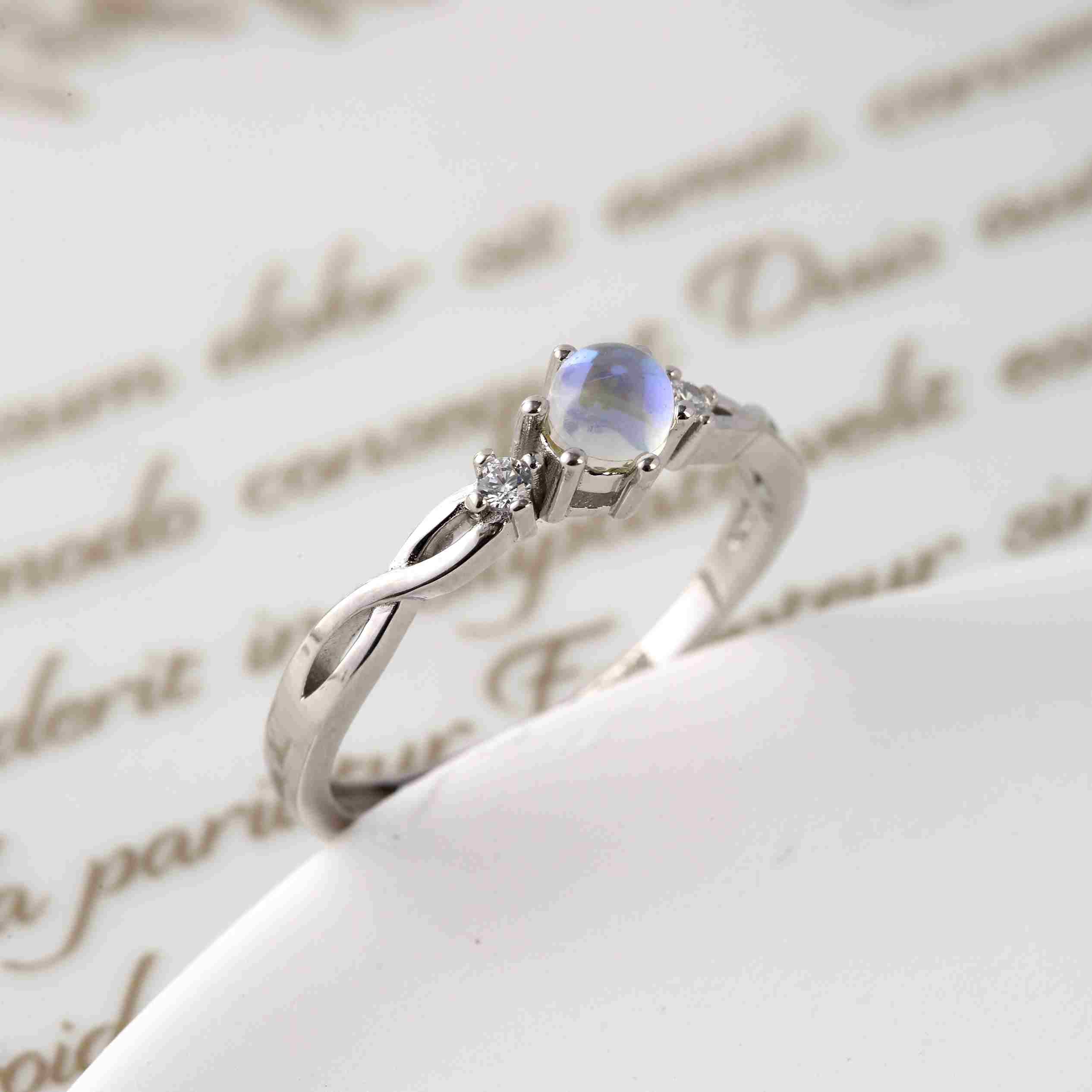 Moonstone Matching Rings - Image 4