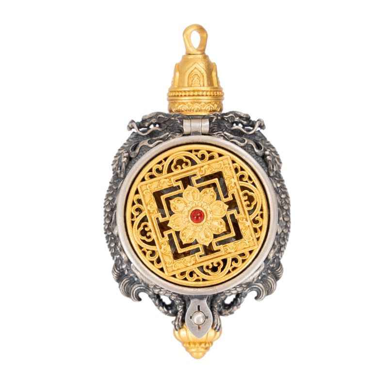 Tibetan Yellow God of Wealth Pendant - Flip for Luck, Wear the Yellow God - Image 5
