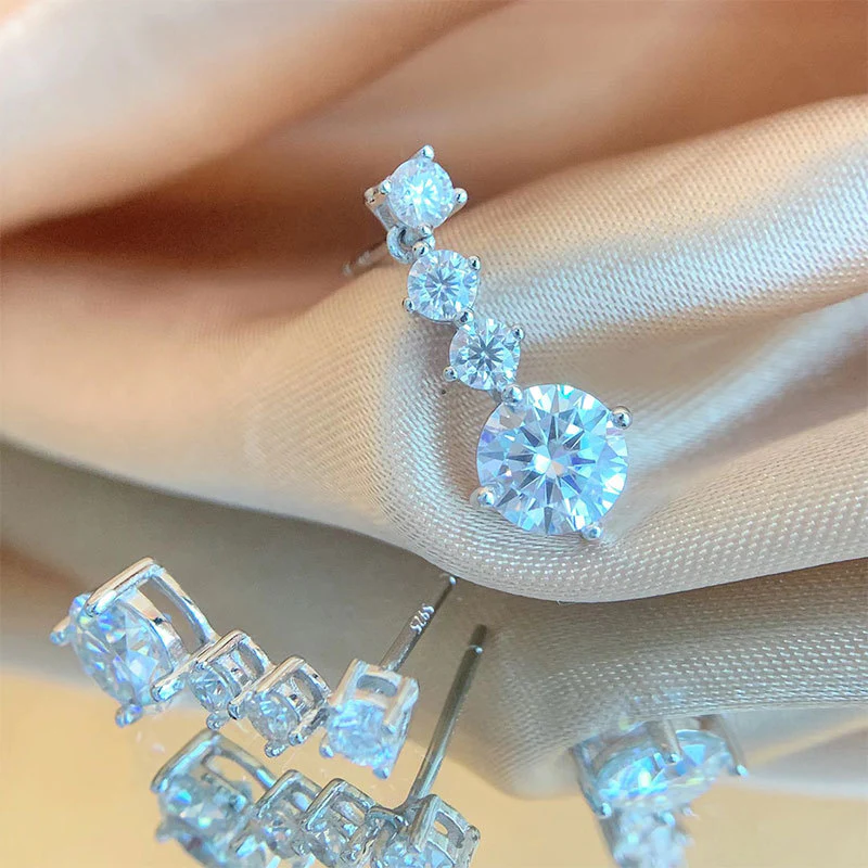 Understated Luxury Four Prong Drop Earrings - Image 5