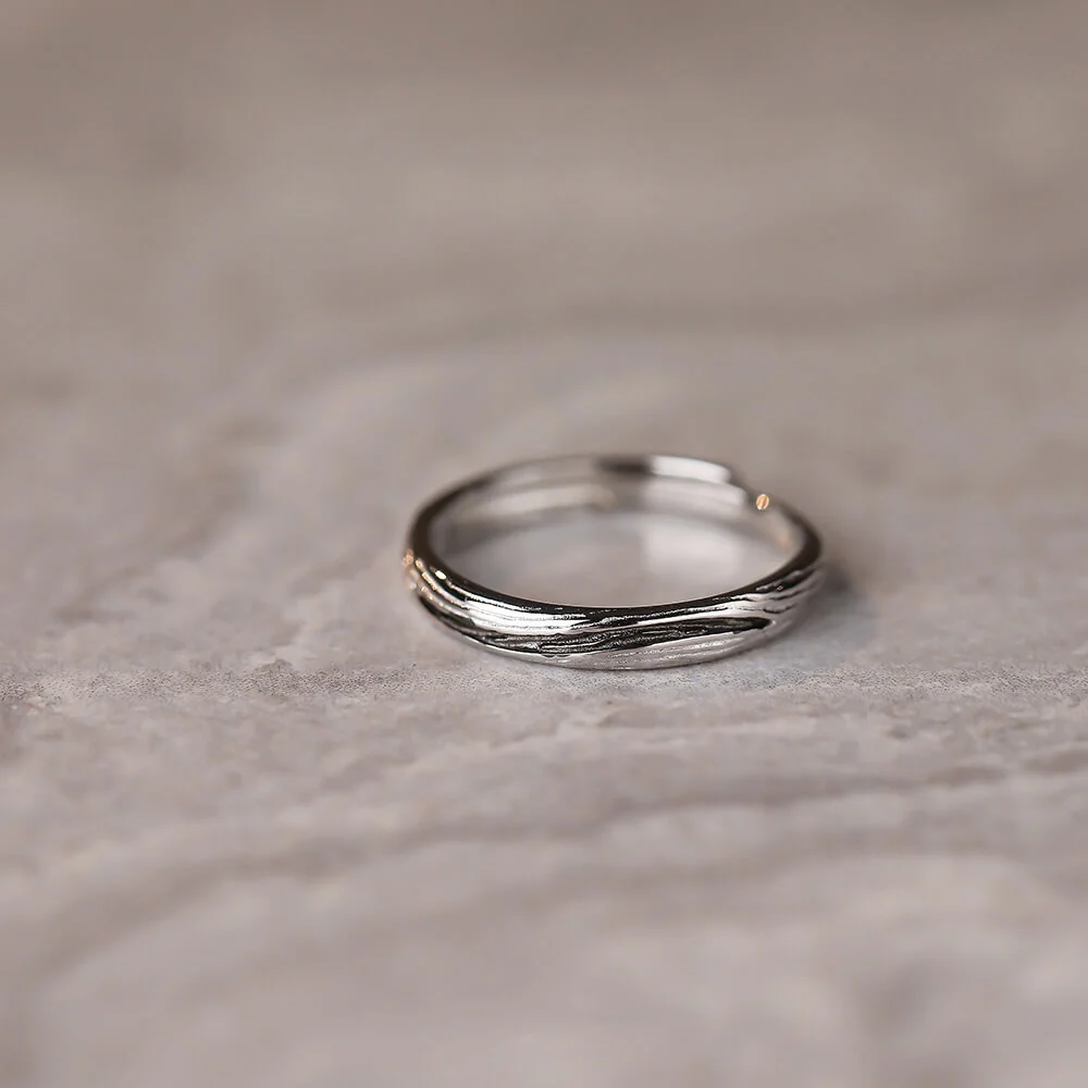 Until We're Gray Together Brushed Finish Matching Rings - Image 4